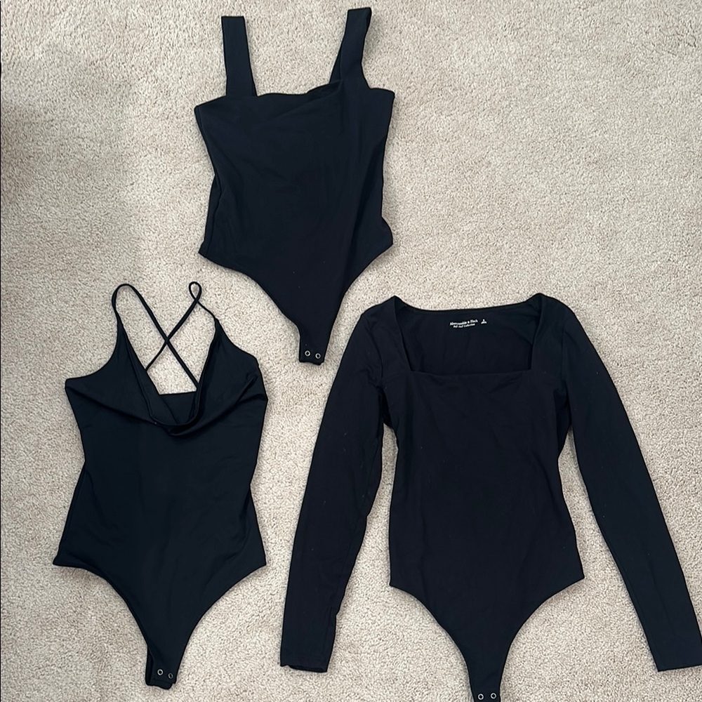 Variety Abercrombie Black Bodysuit 3  Piece Set